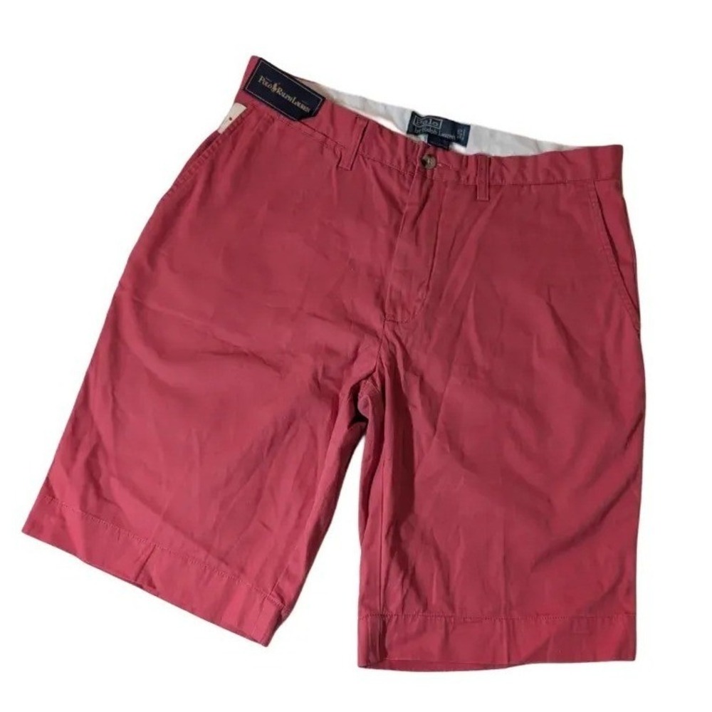 Polo Ralph Lauren Mens Classic Fit Chino Shorts Pink Cotton Sz 32 NWT $70